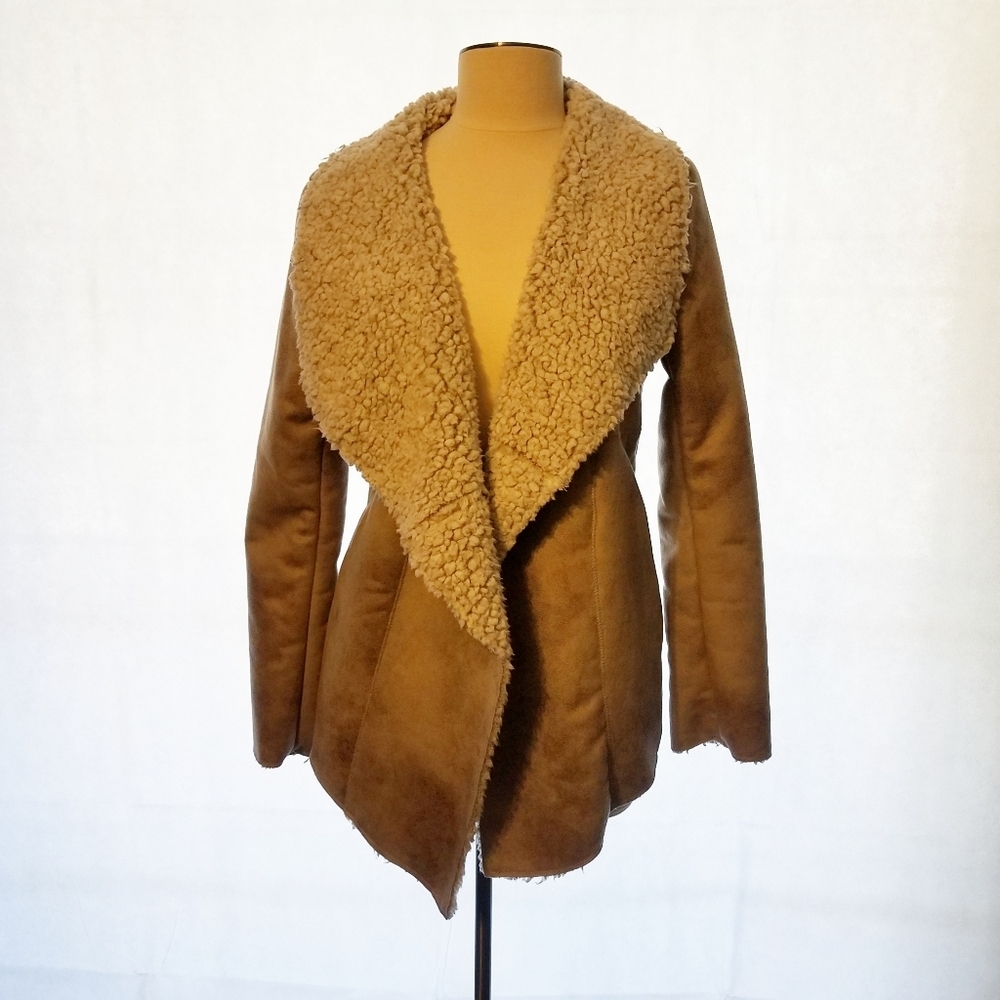 Nwt Shearling Coat Jacket Sz Small - image 1